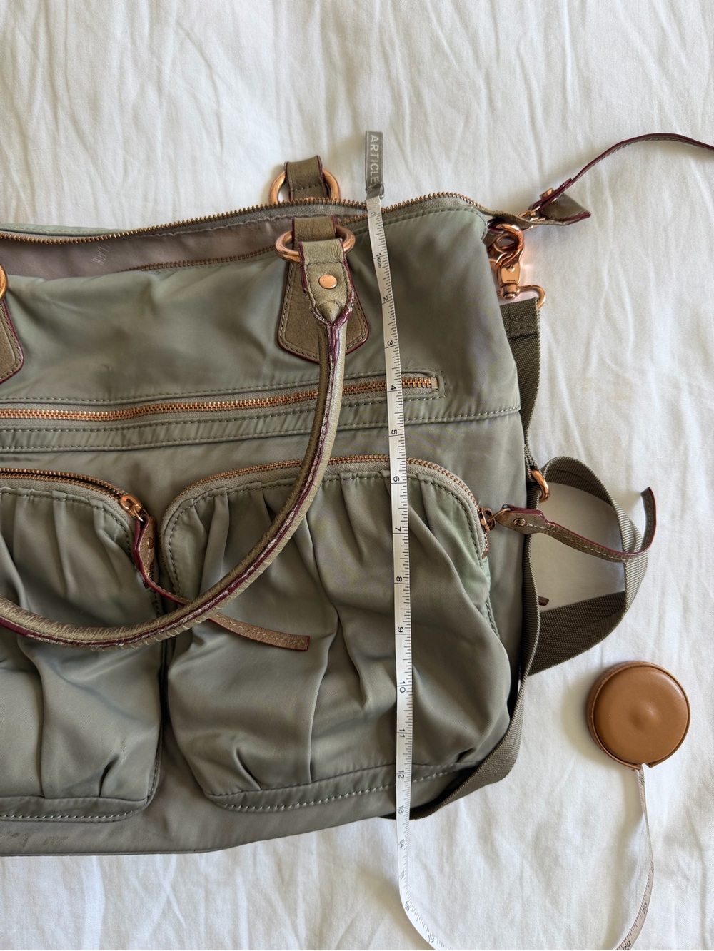 MZ Wallace Olive Green Bag with Adjustable Crossbody Strap - Picture 9 of 9